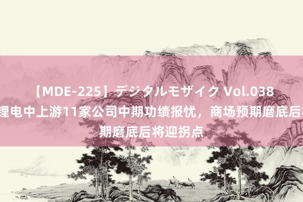 【MDE-225】デジタルモザイク Vol.038 ゆりあ 锂电中上游11家公司中期功绩报忧，商场预期磨底后将迎拐点
