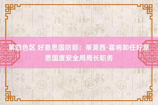第四色区 好意思国防部：蒂莫西·霍将卸任好意思国度安全局局长职务