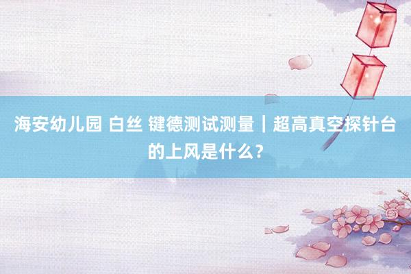 海安幼儿园 白丝 键德测试测量｜超高真空探针台的上风是什么？