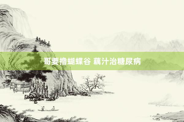哥要撸蝴蝶谷 藕汁治糖尿病
